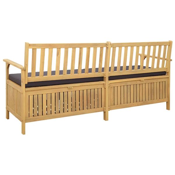 Grote foto vidaxl opslagbank met kussen met opslag met de deur tuin en terras tuinmeubelen