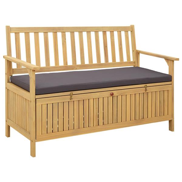 Grote foto vidaxl opslagbank met kussen met opslag met de deur tuin en terras tuinmeubelen