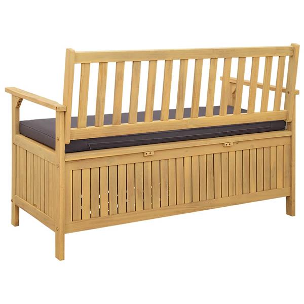 Grote foto vidaxl opslagbank met kussen met opslag met de deur tuin en terras tuinmeubelen