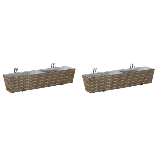 Grote foto vidaxl reling metaal tuin en terras overige tuin en terras