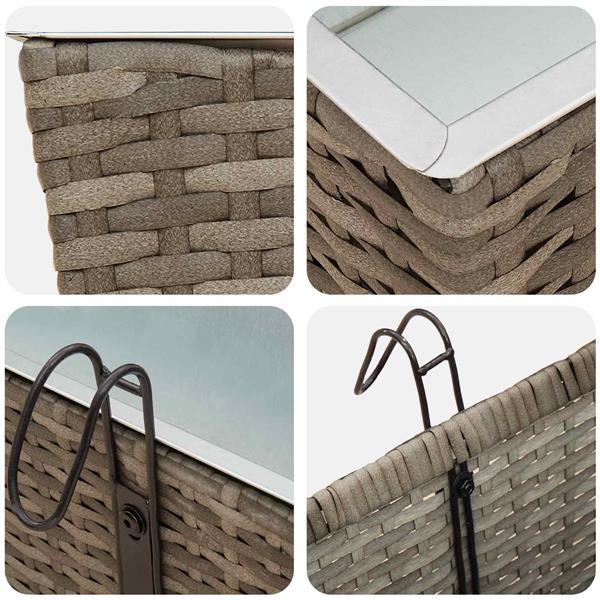 Grote foto vidaxl reling metaal tuin en terras overige tuin en terras