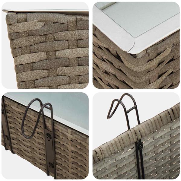 Grote foto vidaxl reling metaal tuin en terras overige tuin en terras