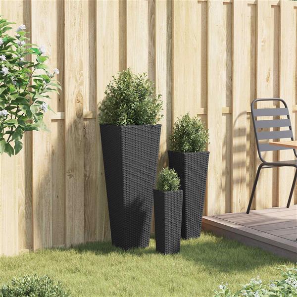 Grote foto vidaxl tuinset 3 pcs zwart metaal tuin en terras overige tuin en terras