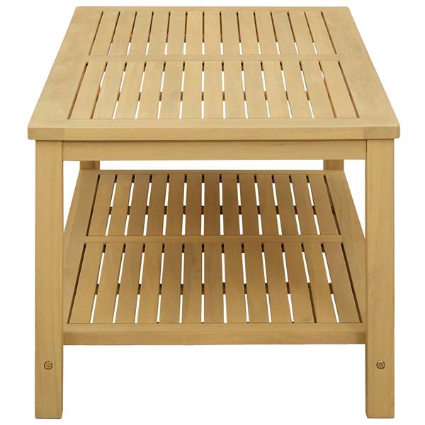 Grote foto vidaxl bijzettafel olie naturel 110 x 55 x 45 cm massief acaciahout huis en inrichting eettafels