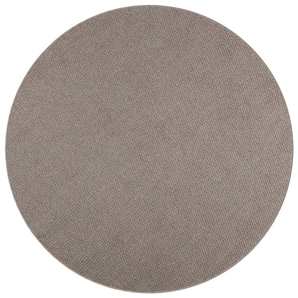 Grote foto vidaxl vloerkleden rond lugo taupe 120 cm polyester huis en inrichting vloerbedekking en kleden