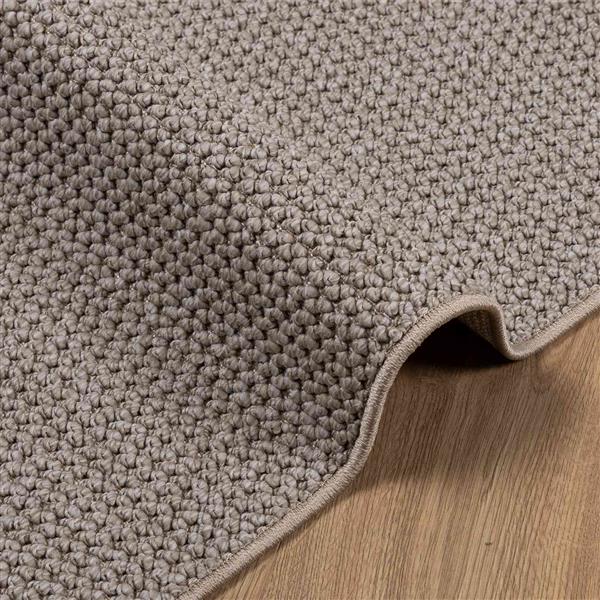 Grote foto vidaxl vloerkleden vierkant lugo taupe 200 x 200 cm polyester huis en inrichting vloerbedekking en kleden