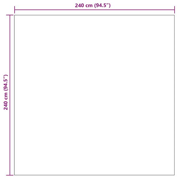 Grote foto vidaxl vloerkleden vierkant huarte groen 240 x 240 cm polyester huis en inrichting vloerbedekking en kleden