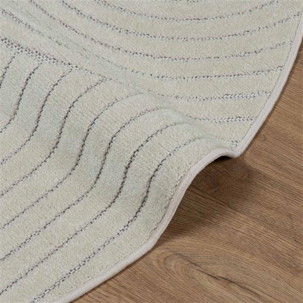 Grote foto vidaxl vloerkleden rond palmeras groen 200 cm polyester huis en inrichting vloerbedekking en kleden