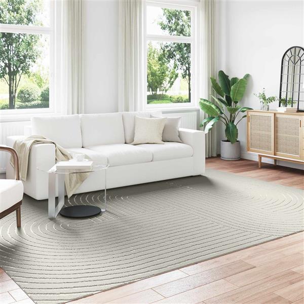Grote foto vidaxl vloerkleden rechthoekig palmeras groen 340 x 240 cm polyester huis en inrichting vloerbedekking en kleden