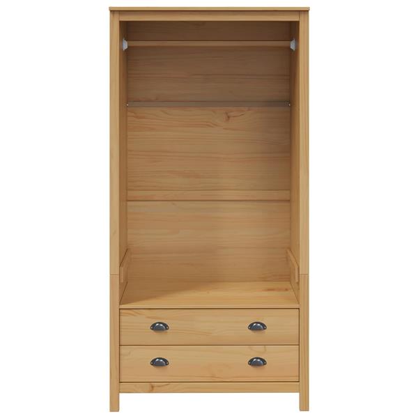 Grote foto vidaxl kledingkast honingbruin 84 x 50 x 170 cm massief vurenhout huis en inrichting overige