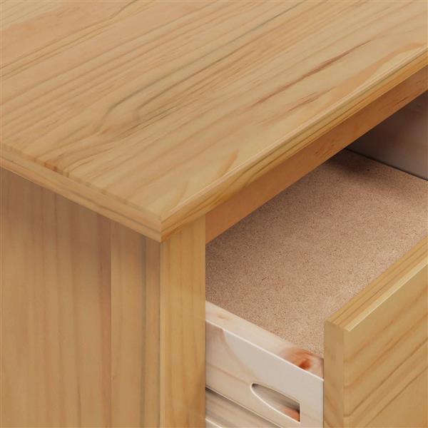 Grote foto vidaxl nachtkastje honingbruin 46 x 35 x 65 cm massief vurenhout huis en inrichting complete slaapkamers