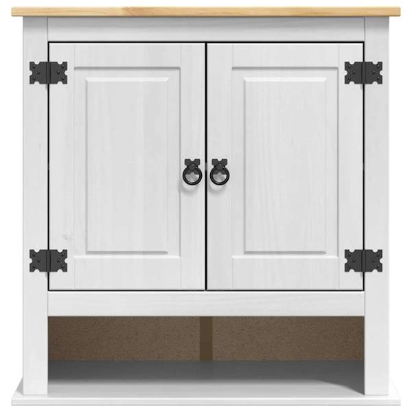 Grote foto vidaxl hangkast corona wit 70 x 33 x 71 5 cm massief grenenhout huis en inrichting complete badkamers