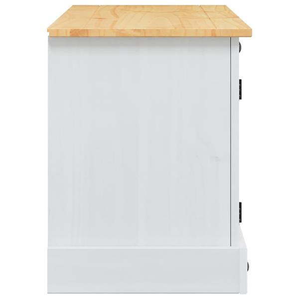 Grote foto vidaxl tv kast corona wit 100 x 40 x 52 cm massief grenenhout huis en inrichting overige