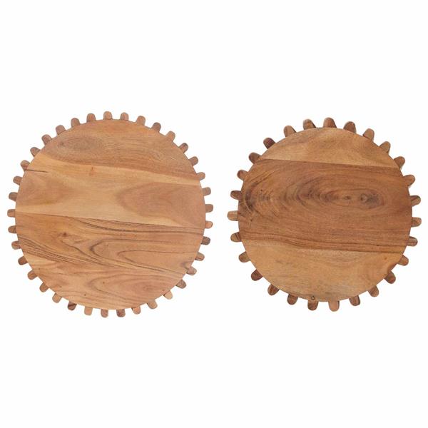 Grote foto vidaxl bijzettafelset met opslag met de deur bruin 40 x 40 x 45 cm huis en inrichting eettafels