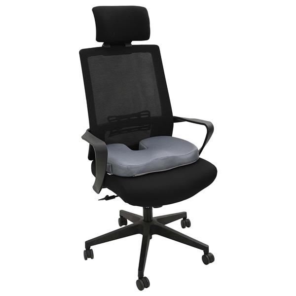 Grote foto vidaxl zitkussen nkleurig grijs 47 x 37 x 8 cm traagschuim huis en inrichting woningdecoratie