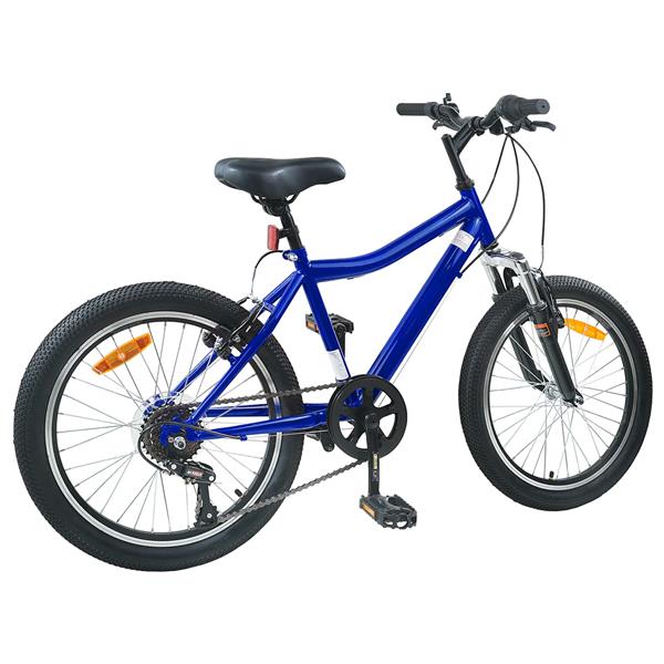Grote foto vidaxl kinderfiets 24 inch 6 speed voor 8 12 jaar oud donkerblauw fietsen en brommers herenfietsen