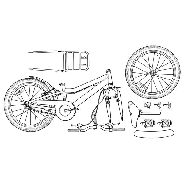 Grote foto vidaxl kinderfiets 22 inch voor 7 12 jaar oud wit fietsen en brommers herenfietsen