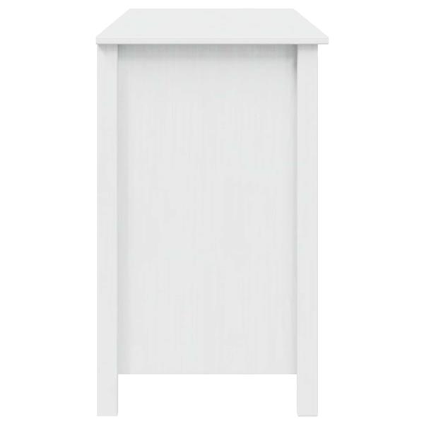 Grote foto vidaxl bureau met lades wit 100 x 45 x 74 cm massief vurenhout huis en inrichting stoelen