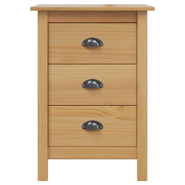 Grote foto vidaxl nachtkastje honingbruin 46 x 35 x 65 cm massief vurenhout huis en inrichting complete slaapkamers