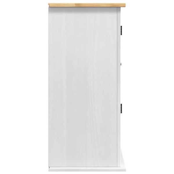 Grote foto vidaxl hangkast corona wit 70 x 33 x 71 5 cm massief grenenhout huis en inrichting complete badkamers