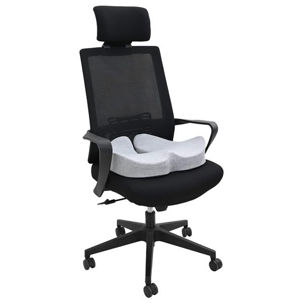 Grote foto vidaxl hoofdkussen met kussen lichtgrijs 50 x 43 x 10 cm katoen huis en inrichting woningdecoratie