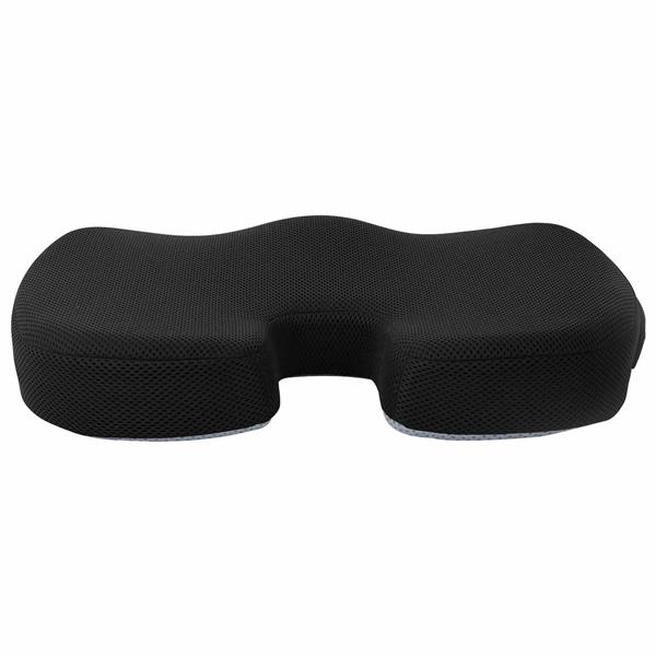 Grote foto vidaxl zitkussen nkleurig zwart 47 x 36 5 x 8 cm traagschuim huis en inrichting woningdecoratie