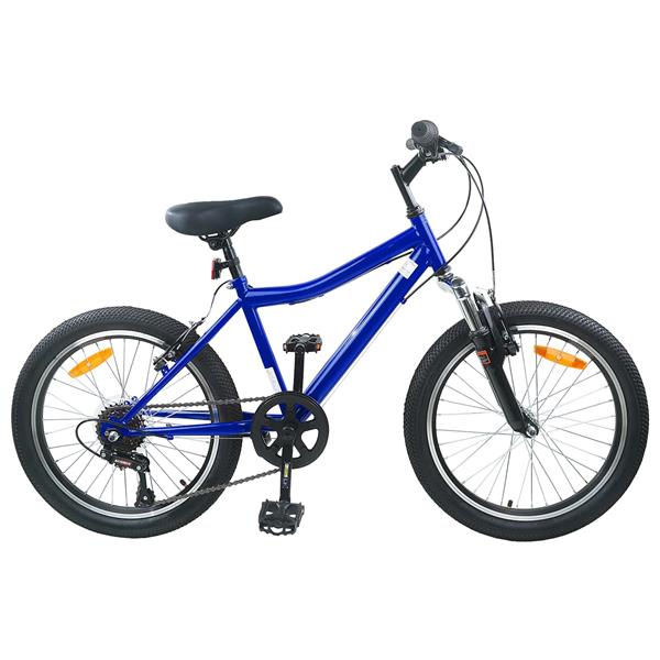Grote foto vidaxl kinderfiets 24 inch 6 speed voor 8 12 jaar oud donkerblauw fietsen en brommers herenfietsen