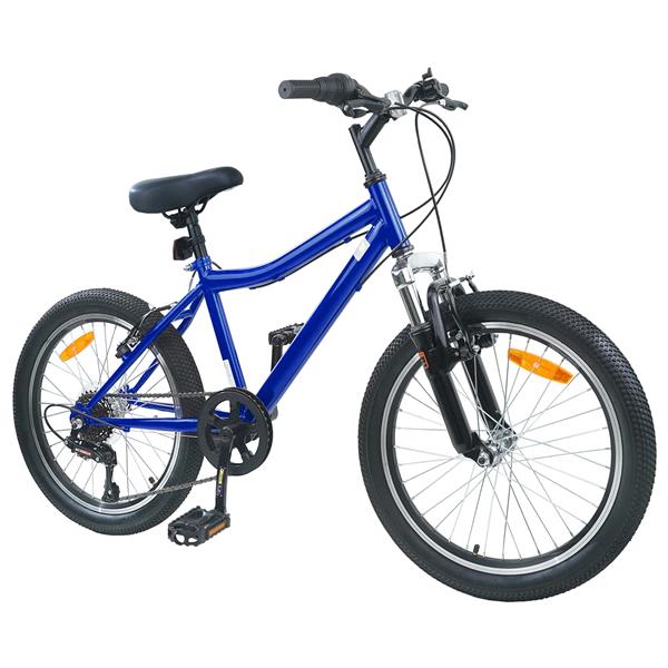 Grote foto vidaxl kinderfiets 24 inch 6 speed voor 8 12 jaar oud donkerblauw fietsen en brommers herenfietsen