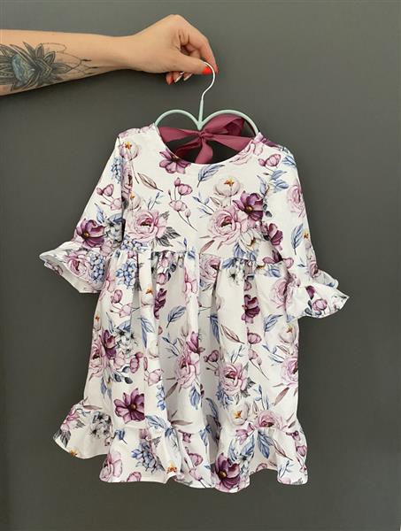 Grote foto tricot jurk magic flower peony 104 110 kinderen en baby overige