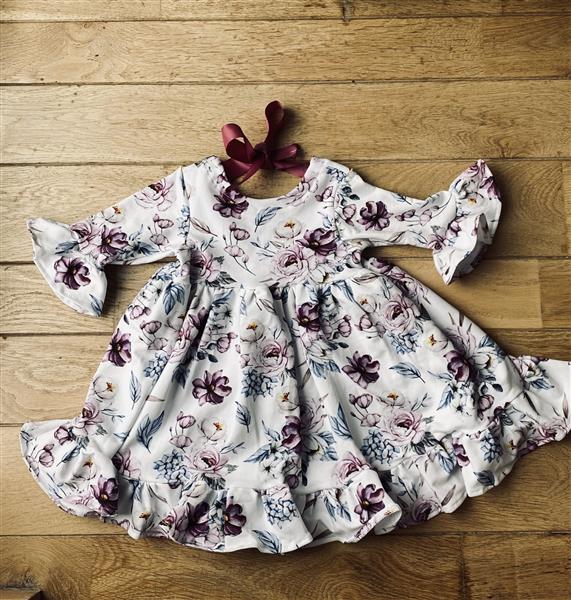 Grote foto tricot jurk magic flower peony 104 110 kinderen en baby overige
