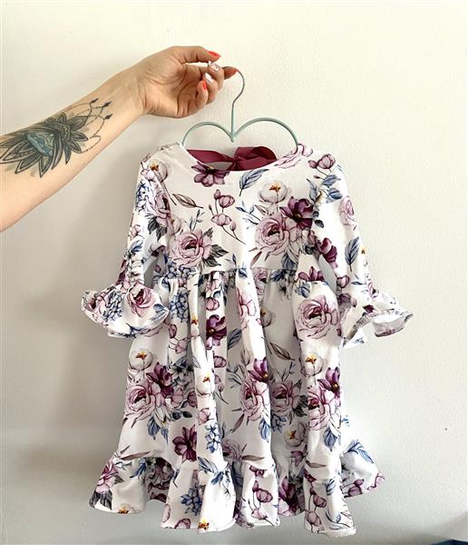 Grote foto tricot jurk magic flower peony 104 110 kinderen en baby overige