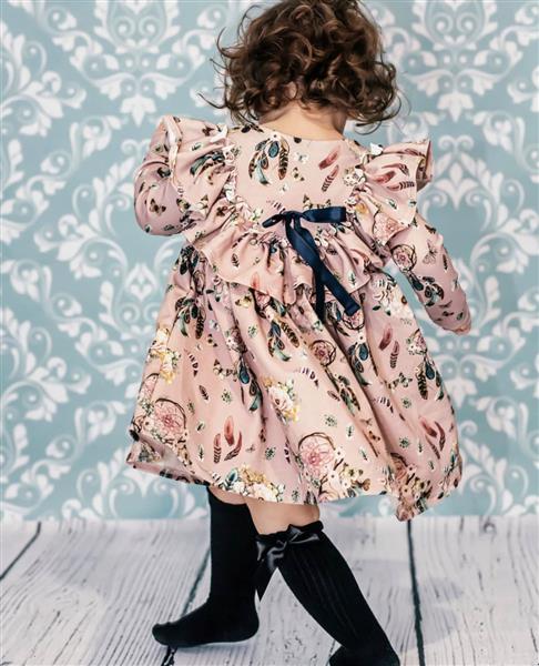 Grote foto tricot jurk dusty flower 110 116 kinderen en baby overige