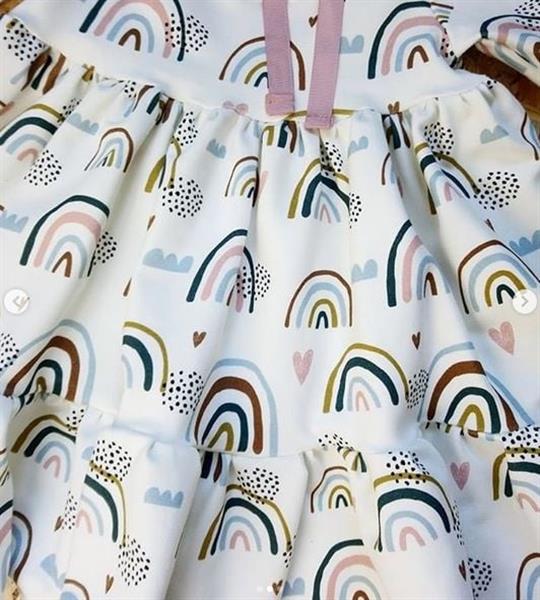 Grote foto tricot jurk rainbow ecru 110 116 kinderen en baby overige