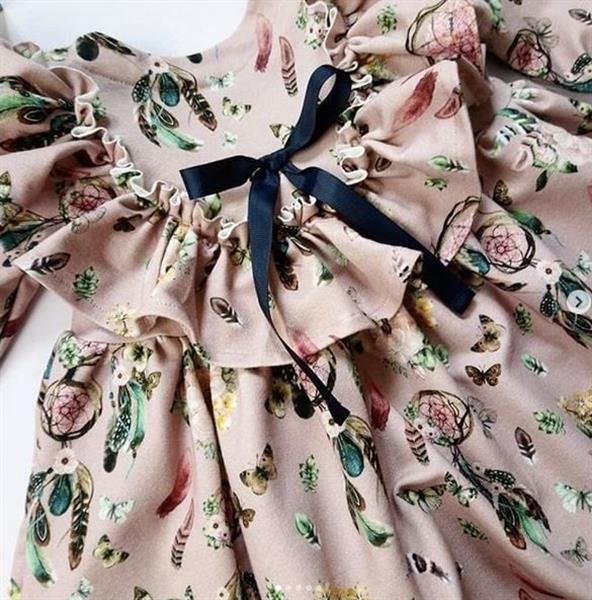 Grote foto tricot jurk dusty flower 110 116 kinderen en baby overige