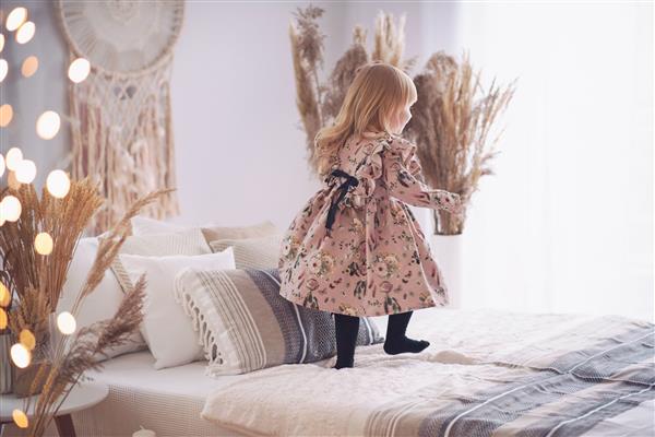 Grote foto tricot jurk dusty flower 110 116 kinderen en baby overige