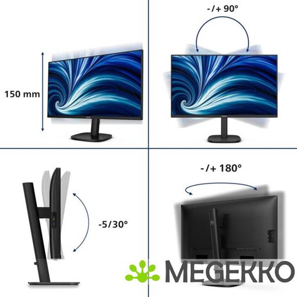 Grote foto philips 27b2n3500j 00 27 quad hd 120hz ips monitor computers en software overige computers en software