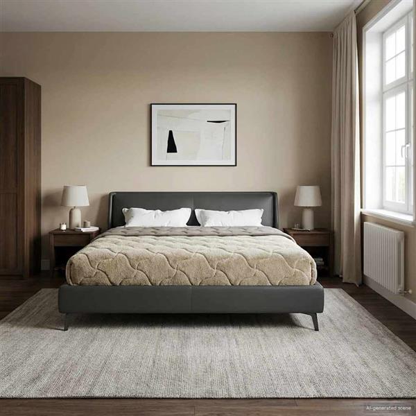 Grote foto vidaxl vol jaar dekbed gekwilt lichtgrijs 220 x 260 cm huis en inrichting bedden