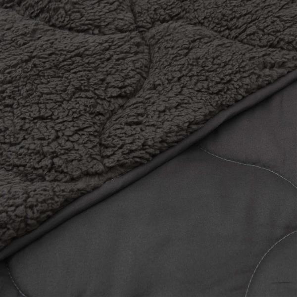 Grote foto vidaxl vol jaar dekbed gekwilt antraciet 220 x 260 cm huis en inrichting bedden