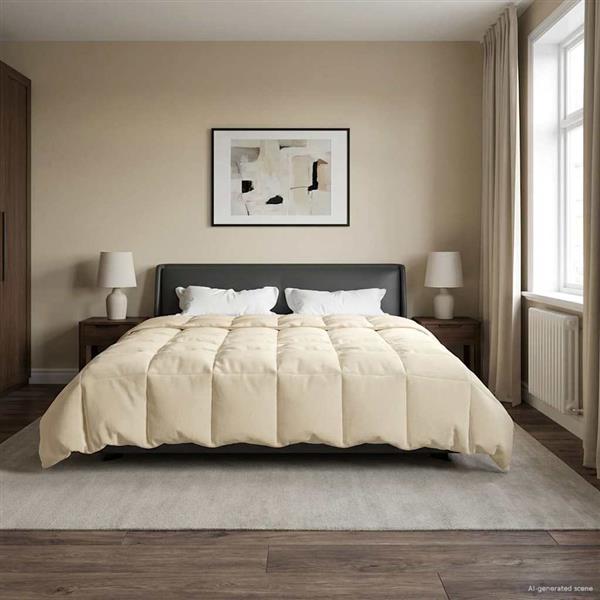 Grote foto vidaxl winter dekbed gekwilt cr me 240 x 260 cm microfiber huis en inrichting bedden