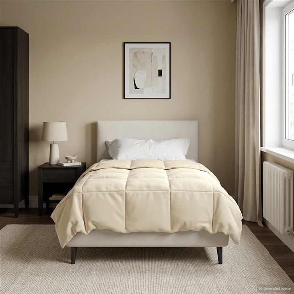 Grote foto vidaxl winter dekbed gekwilt cr me 140 x 220 cm microfiber huis en inrichting bedden