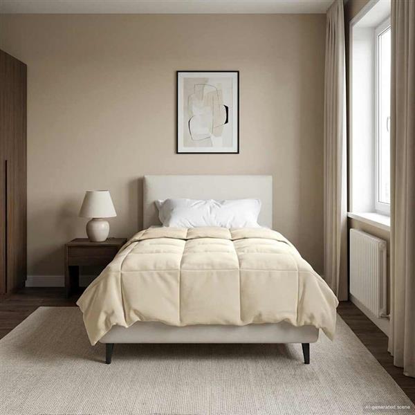 Grote foto vidaxl winter dekbed gekwilt cr me 135 x 220 cm microfiber huis en inrichting bedden