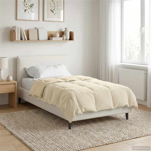 Grote foto vidaxl winter dekbed gekwilt cr me 135 x 220 cm microfiber huis en inrichting bedden