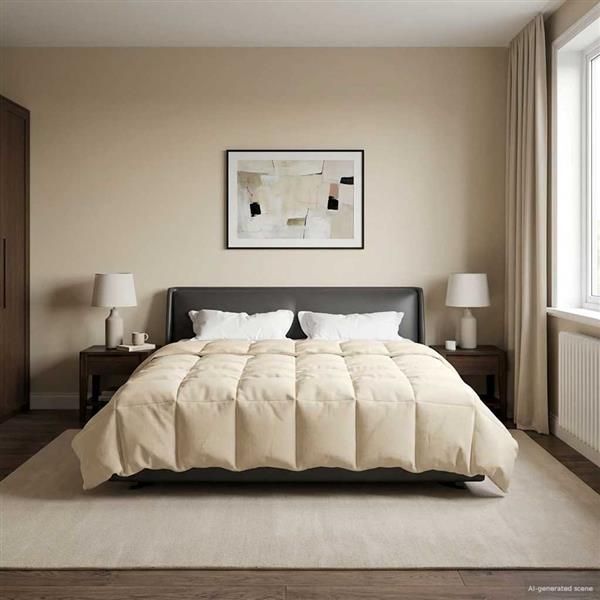 Grote foto vidaxl winter dekbed gekwilt cr me 200 x 200 cm microfiber huis en inrichting bedden