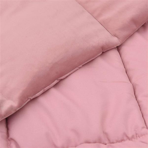 Grote foto vidaxl winter dekbed gekwilt roze 155 x 200 cm microfiber huis en inrichting bedden