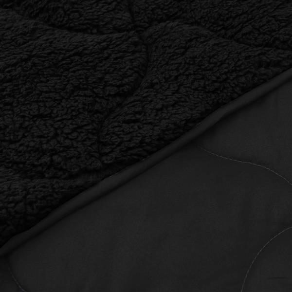 Grote foto vidaxl vol jaar dekbed zwart 200 x 200 cm microfiber en teddy fleece huis en inrichting bedden