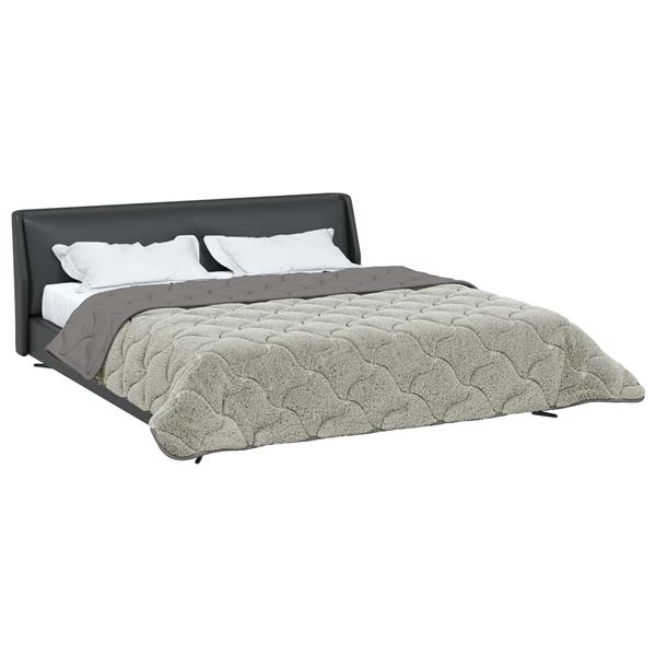 Grote foto vidaxl vol jaar dekbed gekwilt lichtgrijs 220 x 240 cm huis en inrichting bedden