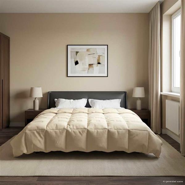 Grote foto vidaxl zomer dekbed gekwilt cr me 220 x 240 cm microfiber huis en inrichting bedden