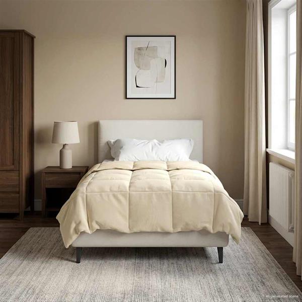 Grote foto vidaxl zomer dekbed gekwilt cr me 155 x 220 cm microfiber huis en inrichting bedden