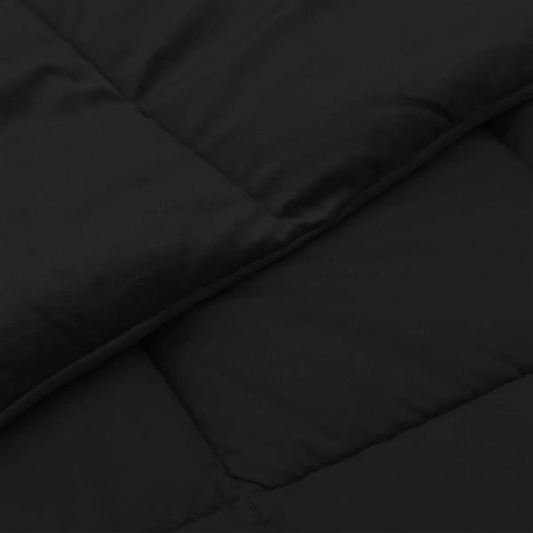 Grote foto vidaxl zomer dekbed gekwilt zwart 200 x 200 cm microfiber huis en inrichting bedden