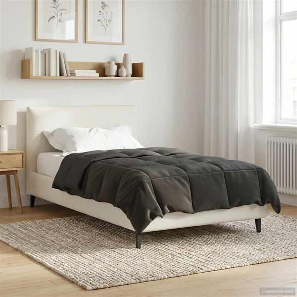 Grote foto vidaxl zomerdekbed gekwilt antraciet 135 x 220 cm microfiber huis en inrichting bedden